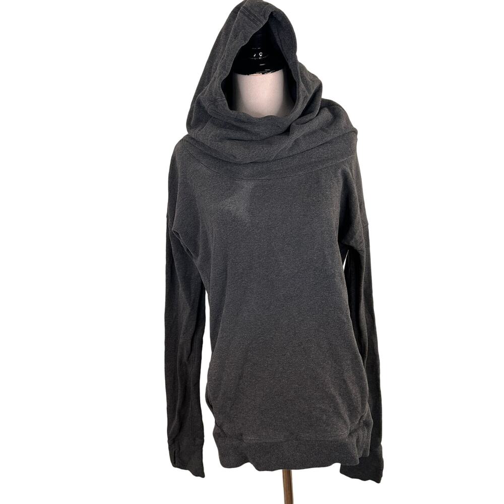 Lululemon Athletica Grey Pull Over Hoodie Sweatshirt Size 4